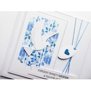 Kartka na Chrzest w pudełku handmade z białą gołębicą