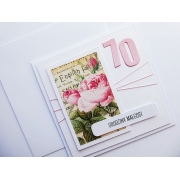Personalizowana kartka urodzinowa z motywem róż