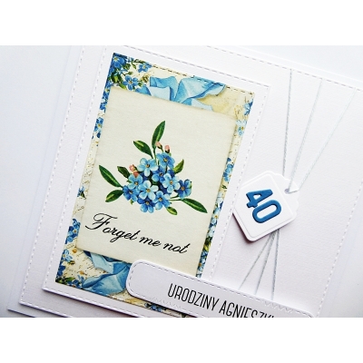 Kartka urodzinowa handmade z imieniem Jubilata