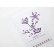 Kartka UNIWERSALNA - fioletowe kwiaty
