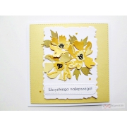 Kartka na różne okazje z żółtymi kwiatami