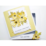 Kartka Uniwersalna z żółtymi kwiatami